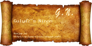 Gulyás Ninon névjegykártya